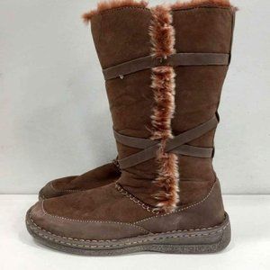 Cabela's Women's Brown Leather Shearling Boots Size 10M